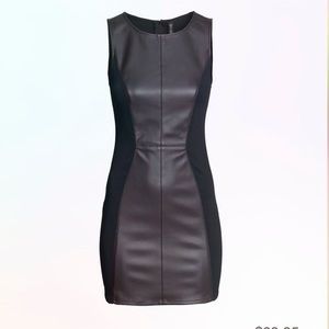 H&M faux leather dress